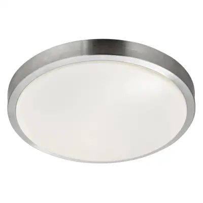 Searchlight Flush LED stropna svetilka za kopalnico s 3 lučmi, aluminij, bela, IP44