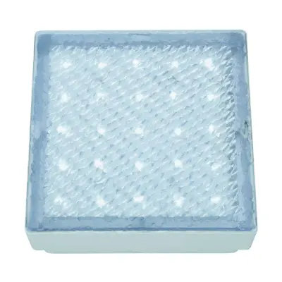 Searchlight Outdoor Velika kvadratna LED zunanja talna svetilka za prosto gibanje, bela IP68