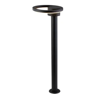 Searchlight Outdoor LED steber (višina 73 cm) z okroglo glavo - črn z matiranim difuzorjem