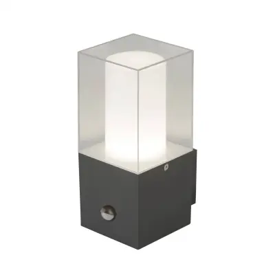 Searchlight Outdoor Zunanja senzorska svetilka z 1 lučjo, temno siva, bela IP44, E27