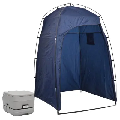 The Living Store Prenosno stranišče za kampiranje s šotorom 10+10 L - Kamping Stranišče S Šotorom