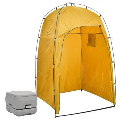 The Living Store Prenosno stranišče za kampiranje s šotorom 10+10 L - Kamping Stranišče S Šotorom