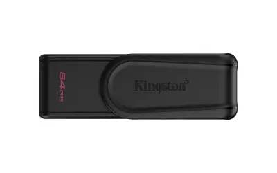USB disk Kingston 128GB DT Exodia S, 3.2 Gen1, črn, z vrtljivim pokrovčkom