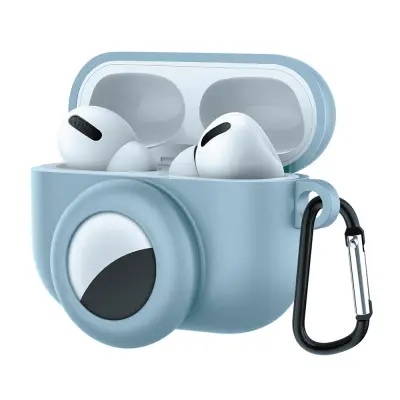 Držalo AirTag za ohišje AirPods Pro, silikonski ovitek z režo za obesek za ključe