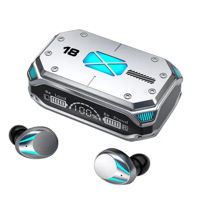 Slušalke Bluetooth 5.2 z LED zaslonom, etui za ponovno polnjenje, vodotesne