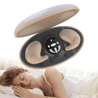 Nevidne slušalke Bluetooth za spanje, mini brezplačen vložek za osebe, ki špijo na boku
