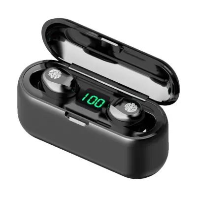 Slušalke Bluetooth 5.1 IPX5 z ohišjem 1200 mAh, stereo nizki toni, upravljanje šumov