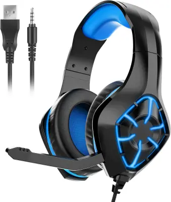 Profesionalne igralne slušalke z mikrofonom, z upravljanjem šumov na ušesu za PS4/PC/Xbox