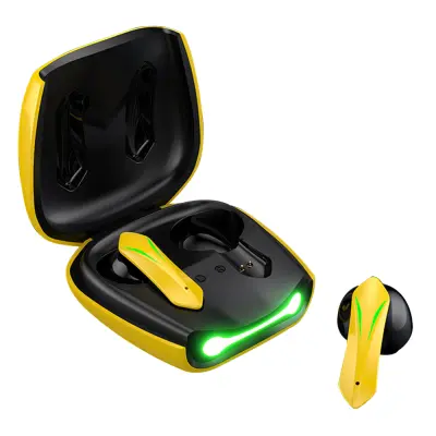 Brezžične igralne ušesne slušalke, Bluetooth 5.2 In-Ear slušalke z mikrofonom in LED