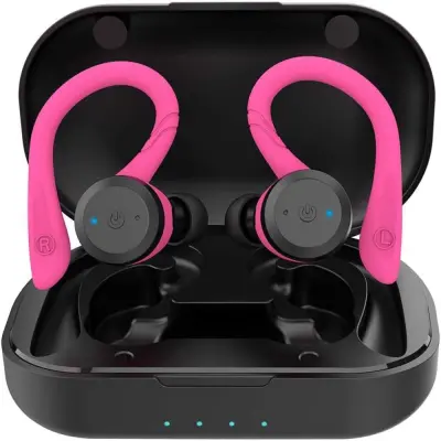Ušesne slušalke TWS Bluetooth 5.0, vodotesne športne ušesne slušalke z mikrofonom