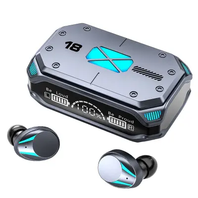 Slušalke Bluetooth 5.2 z LED zaslonom, etui za ponovno polnjenje, vodotesne