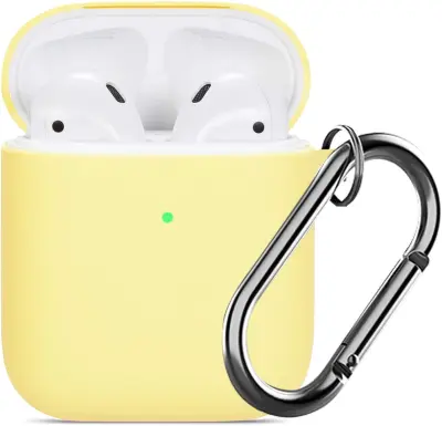 Silikonski etui za slušalke AirPods z obeskom za ključe, zaščitni ovitek za slušalke AirPods, odporen proti udarcem