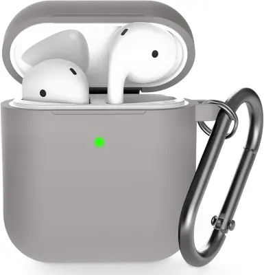 Silikonska torbica AirPods z obeskom za ključe, 360°C zaščitna prevleka, odporna na udarce
