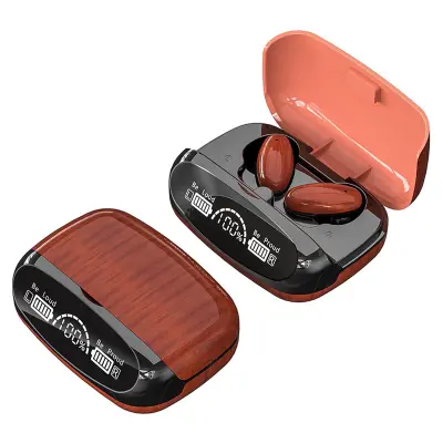 Slušalke Bluetooth 5.2 Vintage Wood, HiFi stereo, odpravljanje šumov, IPX6