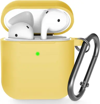 Silikonska torbica AirPods z obeskom za ključe, 360°C zaščitna prevleka, odporna na udarce