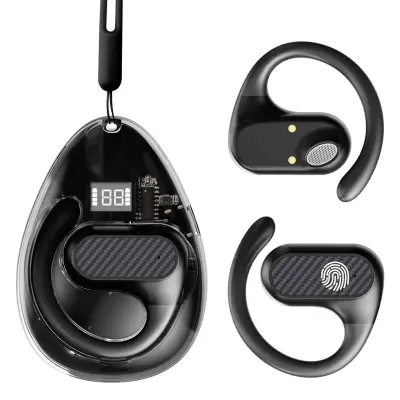 Slušalke Bluetooth 5.4 Open Ear, upravljanje šumov, mikrofon, šport, Android/iOS