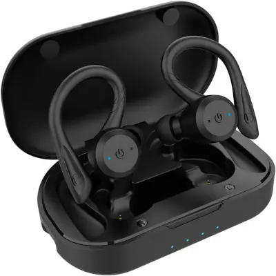 Ušesne slušalke TWS Bluetooth 5.0, vodotesne športne ušesne slušalke z mikrofonom