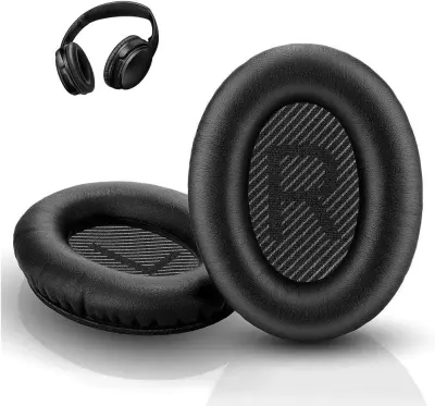 Nadomestne ušesne blazinice za slušalke Bose QC35/QC25/QC15/AE2 - črne