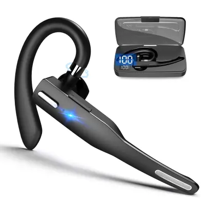 Brezžična slušalka Bluetooth 5.1 s polnilno torbico za pisarno/vožnjo