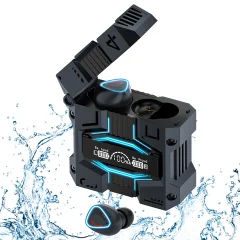 Ušesne slušalke TWS Gaming Bluetooth 5.3, vodoodporne IPX7, slušalke z upravljanjem na dotik