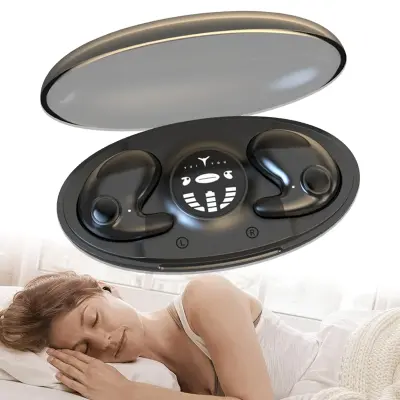 Nevidne slušalke Bluetooth za spanje, mini brezplačen vložek za osebe, ki špijo na boku