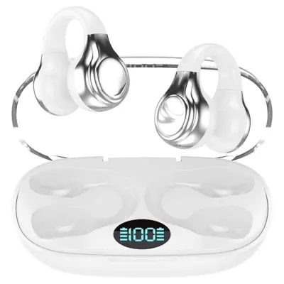 Slušalke Bluetooth z odprtim ušesom, ki se pripnejo, digitalni zaslon, kostna prevodnost