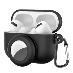 Držalo AirTag za ohišje AirPods Pro, silikonski ovitek z režo za obesek za ključe
