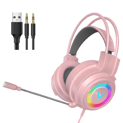 Slušalke za igranje prostorskega zvoka z mikrofonom, na uho za PC/PS4/Xbox
