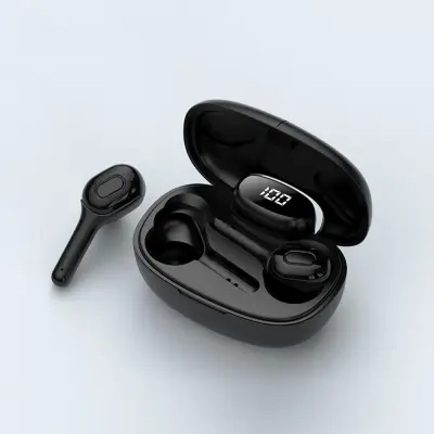 Brezžične ušesne slušalke Bluetooth 5.0 z mikrofonom, etui za polnjenje, stereo