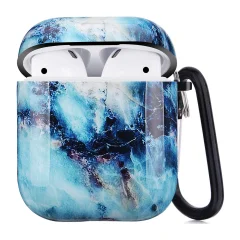 Trden ovitek za slušalke AirPods 1/2 z obeskom za ključe, ovitek, odporen na udarce, proti izgubi