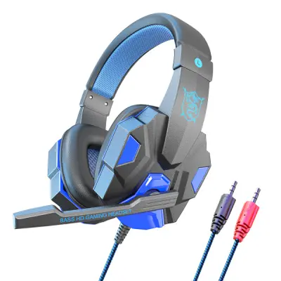 Stereo igralne slušalke PS4/PC 7.1, mikrofon za upravljanje šumov, LED lučka