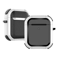 Trda zaščitna torbica za slušalke AirPods 1/2/Pro z obeskom za ključe, ohišje, odporno na udarce