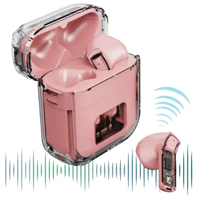 Slušalke Bluetooth 5.0, stereo slušalke za upravljanje skupine v ušesu