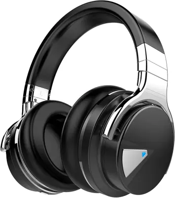 ANC Bluetooth glavne slušalke, globok bas, udobne ušesne blazinice, mikrofon
