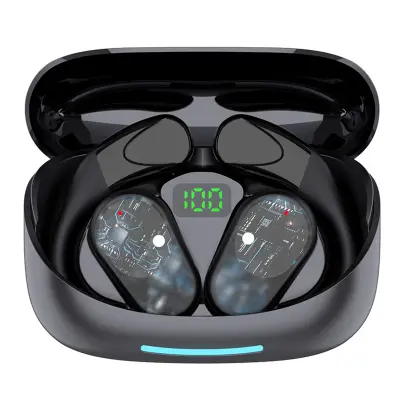 Slušalke Bluetooth 5.3, 68 ur predvajanja, LED zaslon, nizki toni, šport, over-ear
