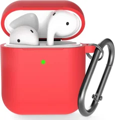 Silikonska torbica AirPods z obeskom za ključe, 360°C zaščitna prevleka, odporna na udarce