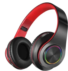 Slušalke Bluetooth Over-Ear, globok bas, mikrofon, naušniki s spominom, zložljive