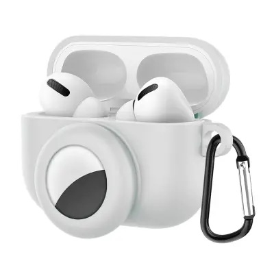 Držalo AirTag za ohišje AirPods Pro, silikonski ovitek z režo za obesek za ključe