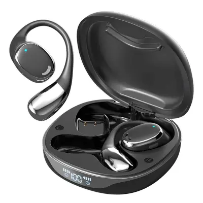Športne ušesne slušalke Bluetooth 5.3, LED zaslon, močna baza, glavne slušalke
