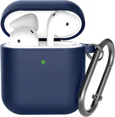 Silikonska torbica AirPods z obeskom za ključe, 360°C zaščitna prevleka, odporna na udarce