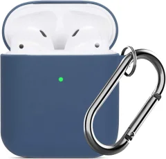 Silikonski etui za slušalke AirPods z obeskom za ključe, zaščitni ovitek za slušalke AirPods, odporen proti udarcem