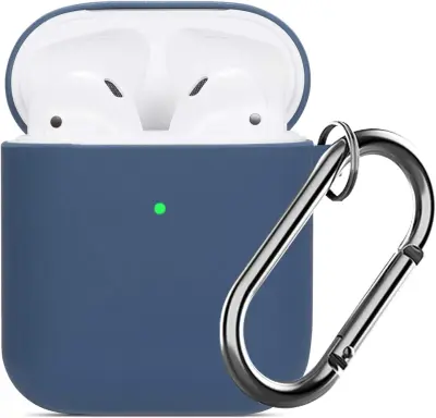 Silikonski etui za slušalke AirPods z obeskom za ključe, zaščitni ovitek za slušalke AirPods, odporen proti udarcem