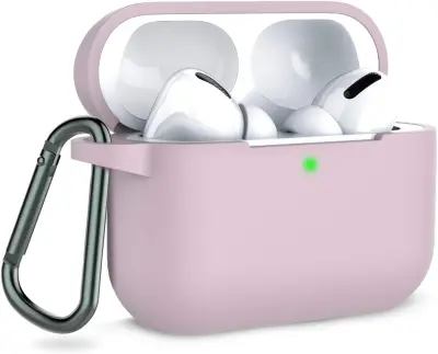 Silikonski ovitek za slušalke AirPods Pro z obeskom za ključe, mornarsko modra, odporna na udarce