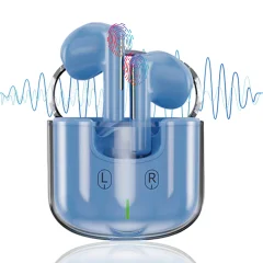 Prozorne ušesne slušalke Bluetooth 5.3, brezžične slušalke za vstavljanje v uho, globoki basi