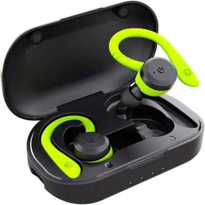 Ušesne slušalke TWS Bluetooth 5.0, vodotesne športne ušesne slušalke z mikrofonom
