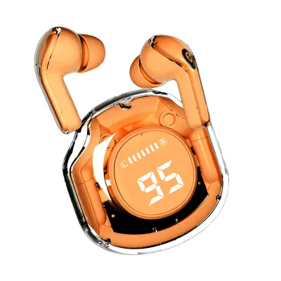 Bluetooth 5.3 Crystal Earbuds, Mini LED Power Display, In-Ear slušalke