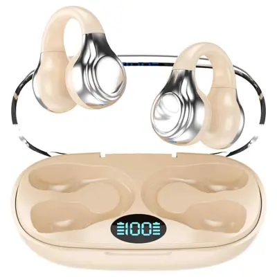 Slušalke Bluetooth z odprtim ušesom, ki se pripnejo, digitalni zaslon, kostna prevodnost