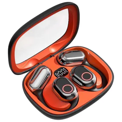 Slušalke Bluetooth s polnilno torbico, ušesnimi kljukicami, upravljanjem hrupa, vodoodporne