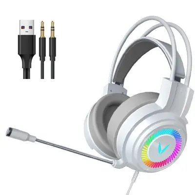 Slušalke za igranje prostorskega zvoka z mikrofonom, na uho za PC/PS4/Xbox