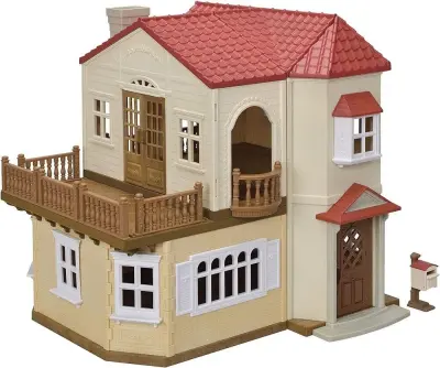 Sylvanian Families Rdeča streha podeželska hiša s pohištvom in posebnimi oblekami 5727